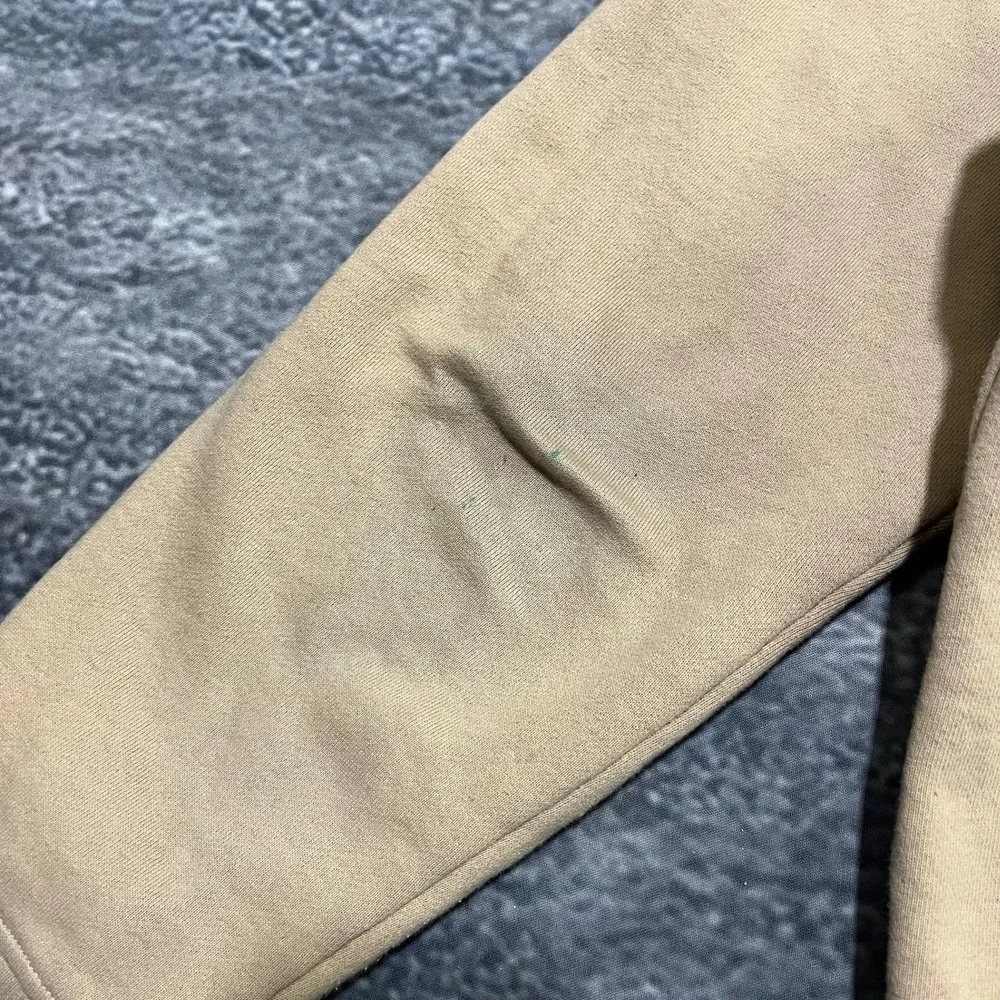 True Religion‎ Zip Up Hoodie Mens XL Beige Logo Graphic Y2K